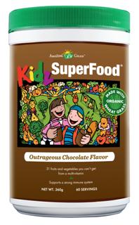 KIDZ Superfood Chocolate delivers a powerful cup of nutrition and flavor your kids are sure to like. One serving of Amazing Grass Superfood for Kidz equals 3 servings of fruits and vegetables,.