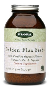 100% Certified Organic Flaxseed Natural Fiber & Lignans. Flora's Golden Flax Seed is a good source of  high-quality all-natural fiber, providing bulking and mucilaginous properties which provide a gentle stimulus to the digestive tract..