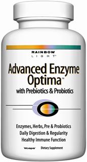 Advanced Enzyme Optima with Prebiotics & Probiotics Broad-spectrum enzymes, prebiotics and probiotics support daily digestive health, regularity and immune function.