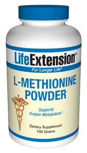 Supplemental L-methionine is especially recommended for people on a vegetarian diet. Supports Protein Metabolism..