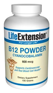 Vitamin B12 (cyanocobalamin) Powder- Vitamin B12 is present in foods of animal origin, including dairy products and eggs. Thus, vegetarians are more susceptible to a dietary deficiency of this important nutrient..