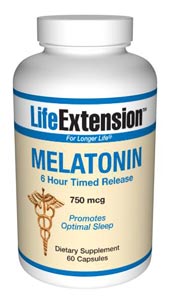 Melatonin (6 Hour Timed Release) 750 mcg- Melatonin keeps our circadian cycle in tune as it communicates with the bodyÃÂÃÂs cells..