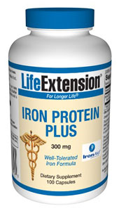 LifeExtension- Iron Protein Plus 300 mg- Iron is an integral part of many proteins and enzymes that maintain good health. In humans, iron is an essential component of proteins involved in oxygen transport. .