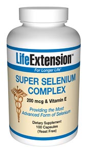 LifeExtension- Super Selenium Complex & Vitamin E - As an essential co-factor of glutathione peroxidase, selenium is an important antioxidant.  Selenium is incorporated into proteins to make selenoproteins, which are important antioxidant enzymes..