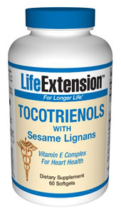 Tocotrienols with Sesame Lignans- Tocotrienols have shown superior action in maintaining arterial health..
