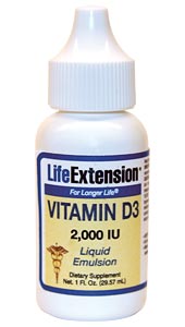 Vitamin D3 (Liquid Emulsion) 2,000 IU- Vitamin D is synthesized in the body from sunlight. But, due to the winter season, weather conditions, and sunscreen blockers, the body's ability to produce optimal amount of Vitamin D is limited..