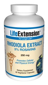 Rhodiola Extract uses only the authentic Rhodiola rosea species and is standardized to contain the proven 3:1 ratio of 3% rosavins and 1% salidrosides, matching the concentrations of active adaptogens used in clinical trials.Recent studies have documented Rhodiola rosea significantly improves physical and cognitive deficiencies..