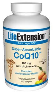 Super Absorbable CoQ10 with d-Limonene contains smaller, nano-sized CoQ10 particles that enhance this absorption. Research shows that people taking this formula have higher blood levels of CoQ10 than those taking other ubiquinone formulas.12 Life Extension recommends the ubiquinol form of CoQ10 over this ubiquinone form..