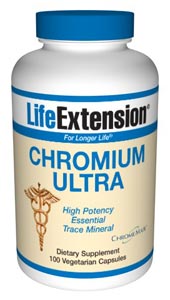 LifeExtension- Chromium Ultra 100 vegetarian capsules - Chromium, the metallic element once believed to be toxic, is now generally recognized to play an important role in maintaining healthy blood sugar levels in those within normal levels when used as.