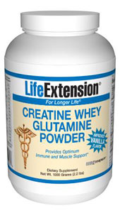 Creatine Whey Glutamine Powder (Vanilla)- Whey protein isolate can build lean muscle and prevent protein breakdown. Recently studies suggested whey protein isolate as a useful supplement for muscle recovery and immune regulation.