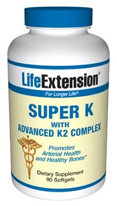 Super K with Advanced K2 Complex softgels- An abundance of human clinical data reveals that vitamin K plays a critical role in maintaining healthy bone density by facilitating the transport of calcium from the bloodstream into the skeletal structure..