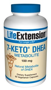Natural Metabolite of DHEA, Life Extension 7-Keto DHEA may help in supporting successful weight management by increasing the resting metabolic rate in overweight adults..
