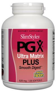 SlimStyles PGX Ultra Matrix Plus - Promotes satiety, reduces food cravings and normalizes appetite and metabolism while Smooth Digest supports digestion..