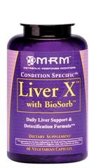 Advanced LiverX formula from MRM helps detoxify the liver and bloodstream to take the stress off of your bodies natural cleansing systems. Cleanse your liver with just one capsule per day..