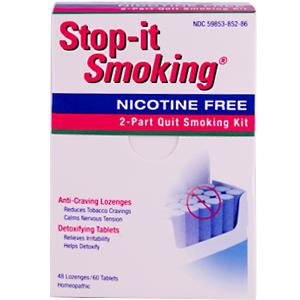 Stop-It Smoking helps you gather the strength and support you'll need to quit smoking without the nicotine. Stop-It Smoking is a two-part smoking cessation program with powerful ingredients that address craving reduction and body detoxification. A true smokers remedy that effectively lifts you away from the cravings and toxins that have built up from tobacco use and addiction..