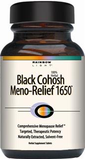 Black Cohosh Meno-Relief 1650  1,650 mg hpeÂ
Comprehensive herbal menopause 
relief formula*.