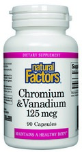 Natural Factors Chromium & Vanadium works synergistically to maintain a healthy body..