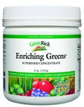 With over 40 health-promoting ingredients, each serving of Enriching Greens super concentrated whole foods formula, provides an antioxidant activity equivalent to 6-9 servings of fruits and vegetables..