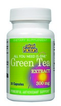 Natural Factors' 'All You Need is One' Herbals. Benefit from green teaÂs powerful polyphenols with our effective and convenient one per day capsule that delivers 300mg of green tea extract providing  240 mg of polyphenols and 120 mg of EGCG..