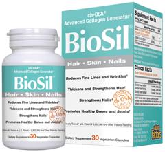 BioSil Hair Skin Nails, Clinically Tested Breakthrough in Collagen Generation.