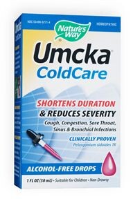 Umcka ColdCare Shortens the duraton and reduces the severity of throat, sinus and bronchial irritations. Umcka is excellent for the common cold. Get started at the first sniffle!.