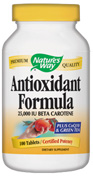 Antioxidant formula contains CoQ10 and Green Tea.