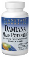 Planetary Herbals Damiana Male PotentialÃÂÃÂÃÂÃÂÃÂÃÂÃÂÃÂ blends well known herbs Saw Palmetto, Ginseng and Damiana to create a comprehensive botanical supplement for men..