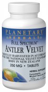 PlanetaryÂ Herbals Full SpectrumÂ Antler Velvet is a tonifier that has been used in China for over 2,000 years. Antler velvet is the early stage of antler growth and is a rich source of collagen, glycosaminoglycans, and glycoproteins, all of which support the skeletal system. Antler velvet is regenerated every year and harvested with great care in a humane manner by specially trained farmers or veterinarians who conform to the National Velvet Standards Body (NVSB) of New Zealand. Traditionally, antler velvet has been used to restore, balance, and strengthen the body, support joint function, and cultivate an overall feeling of well being..