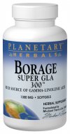 Planetary Herbals Borage Super GLA 300Â is a specially prepared oil concentrate pressed from the seeds of the borage plant (Borago officinalis), using a specialized, solvent-free, cold-pressed extraction technique. Borage seeds are a rich source of essential fatty acids, including gamma-linolenic acid (GLA), which are essential for human health. These fatty acids are necessary for maintaining the fluidity and flexibility of every cell membrane, and are integral in supporting the body's normal production of prostaglandins..