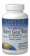 Epimedium is one of the most valued tonics of Chinese herbalism. In China it is especially used for supporting healthy sexual activity - thus its name - Horny Goat Weed. Planetary Herbals Full Spectrum.
