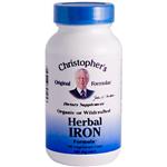 Dr. Christopher's Herbal Iron is a natural herbal product designed to supplement iron in individuals who are deficient, may also help with hemorrhoids..