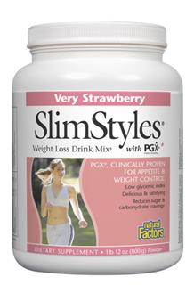 Natural Factors SlimStyles Weight Loss Drink Mix controls the appetite and reduces cravings to help lose weight the natural way. Add SlimStyles to your smoothie or even make delicious pudding!.