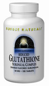 Reduced glutathione sublingual complex contains glutathione (GSH), a key element of the liver's detoxifying process, and also the precursor for glutathione peroxidase, a major free radical-scavenging enzyme. Recent scientific research indicates that molybdenum, a trace mineral that activates the enzymes aldehyde oxidase and sulfite oxidase, may provide necessary nutritional support for chemically sensitive individuals. Coenzymated vitamin B-2 (riboflavin) is the precursor for FAD, a coenzyme that recycles used GSH. The sublingual form is absorbed directly into the bloodstream, via the blood vessels under the tongue and in the cheeks, allowing for quick entry into the system..