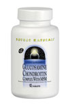 Source Naturals Glucosamine Chondroitin Complex with MSM provides four important building blocks for healthy joints and connective tissues: glucosamine, chondroitin, bioavailable sulfur (MSM), and vitamin C. Glucosamine, an amino sugar, is an essential structural component of glycosaminoglycans, large linear molecules that help to lubricate joints, nourish cartilage and connective tissue, and assist in wound healing. Chondroitin sulfate lends additional structural support via its high degree of interaction with collagen fibers. Bioavailable sulfur (MSM) plays a critical role in the integrity of joints and connective tissues. Vitamin C, essential for the production of collagen, also serves as an effective free radical scavenger to protect cells. Molybdenum aids in complete metabolism of MSM, glucosamine, and chondroitin..