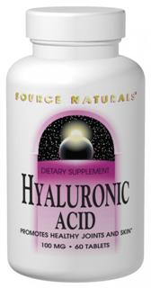 Hyaluronic acid is a major component of joint tissue. It helps to hold lubricating moisture in joints and cartilage, which affects their resilience, elasticity, and strength. Source Naturals Hyaluronic Acid is made from patented BioCell Collagen II, which has undergone an absorption enhancing hydrolyzation process that yields low molecular weight hyaluronic acid, chondroitin sulfate, and Collagen Type II peptides. These elements make it a multifaceted ingredient, which may help support joint function and the appearance of healthy skin..