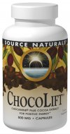 Source Naturals ChocoLift contains Chocamine(r) Plus, a proprietary cocoa extract blend. Chocamine contains highly beneficial polyphenol flavonoids, standardized to 5% for antioxidant defense. ChocoLift(TM) also contains theobromine standardized to 12% for the support of increased energy, mental acuity and cognitive function..