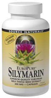 Source Naturals Europure Silymarin contains a unique high quality European milk thistle seed extract. Studies have shown that silymarin acts as a free radical scavenger to support the body's own antioxidant defense system. .