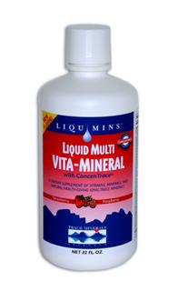 Dietary supplement formulated for the nutritional needs of active men and women. More than just a multi-vitamin, Liquid Multi Vita-Mineral is enhanced with calcium, antioxidant vitamins, B-complex vitamins, and ionic trace minerals..