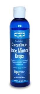 90% of Americans suffer mineral imbalance or deficiency causing your body to misfire so you feel rundown and tired.Soluble, all-natural complex of over 72 ionic trace minerals and elements extracted from the Great Salt Lake in Utah. The ionic minerals in ConcenTrace also have the power to maintain and even improve the pH balance in your body..