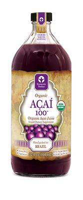 100% PURE Wild Harvested Whole Acai Berry Juice! Nothing added, NO added fruit juices, sweeteners,
sugar, preservatives or water..