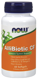 With Olive Leaf Extract, Elderberry & Oregano  Non-Drowsy NOWÃ Allibiotic CF is scientifically designed to help support healthy seasonal and year-round immune function..