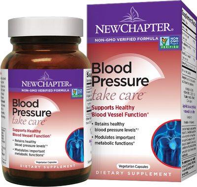 New Chapter Blood Pressure Take Care is a special blend of herbs and nutrients promoting healthy blood pressure levels and cardiovascular function..