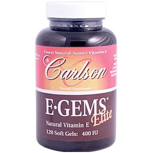 E Gems Elite (400 IU - 120 soft gels) The Natural Source Vitamin E in E-Gems Elite is twice as active as synthetic vitamin E, inside our bodies..