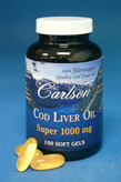 Super 1000mg Cod Liver Oil (250 softgels) From the cold, deep, unpolluted waters near Norway, Carlson Labs brings to you Super 1000mg Cod Liver Oil, which is naturally rich in vitamin A, Vitamin D3, EPA and DHA..