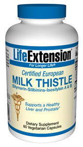 The botanical extract in Certified European Milk Thistle is a triple standardized milk thistle extract..
