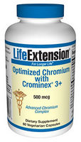 Optimized Chromium With Cromin Ex3+ (500mcg  60vcaps)  Chromium is an essential trace mineral that has been shown to promote cardiovascular health, sensitize insulin response and act as an anti-oxidant..
