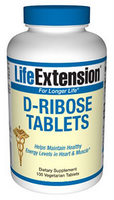 LifeExtension- D-Ribose tabs - People suffering from cardiac and other debilitating health problems often exhibit severely depleted cellular energy in heart and muscle tissue, which can greatly impair normal daily functions..