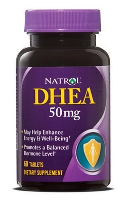 DHEA (50 mg - 60 tablets) A hormone naturally found in the body that declines with age. DHEA coverts itself into estrogen and testosterone to support overall health and well being..