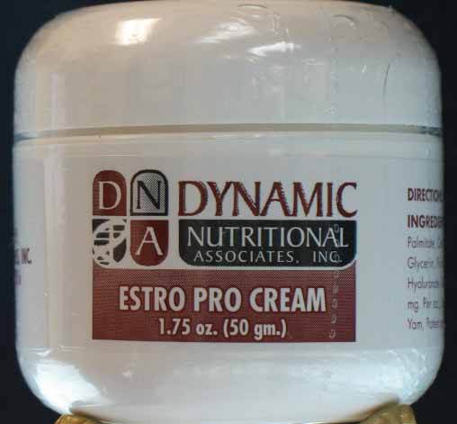 DNA Nutritionals employs the finest processes and ingredients to produce a superior product. Estro Pro Cream provides support for symptoms of menopause, vaginal dryness, hot flashes, loss of libido and healing after hysterectomies..
