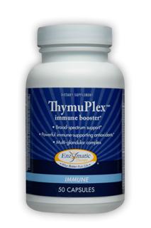 Ultra potent immune supporting antioxidants, Tymuplec contains proprietary thymus polypeptide fractions/glandular complex (thymus polypeptide fractions, spleen extract, thumus extract, lymphatic extract, bone marrow extract, bromelain, trypsin, papain, and pituitary extract), plus vitamins, minerals, and botanicals.